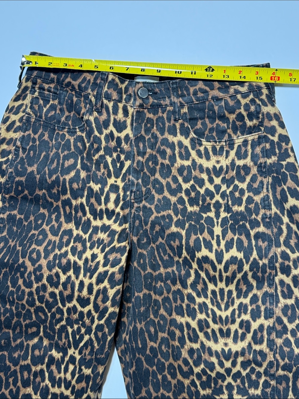 PILCRO Leopard‎ Print Barrel Wide Leg Jeans - Pants High Waist Animal Print 29 - Picture 5 of 11